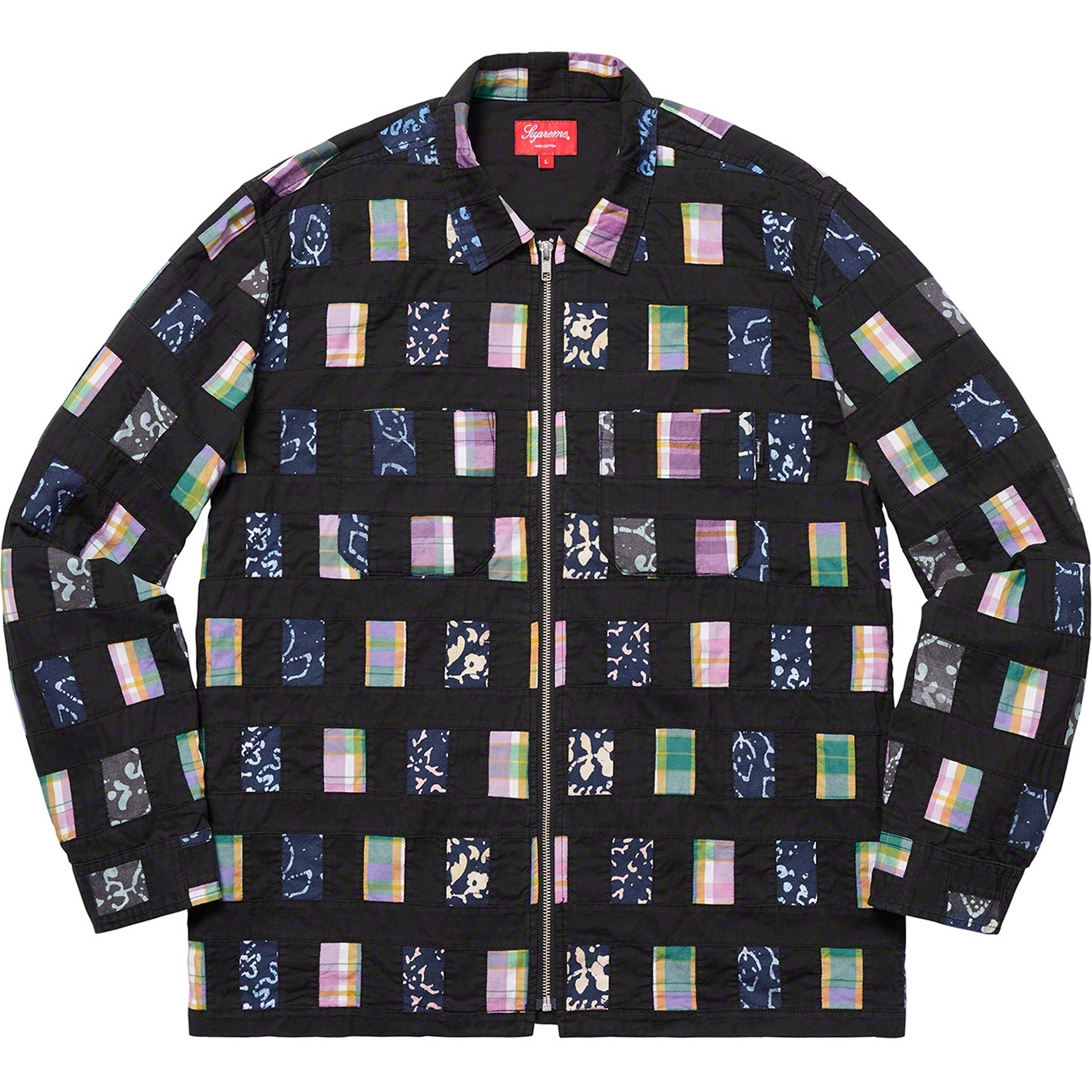 Patchwork Zip Up Shirt view 3